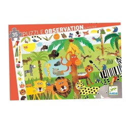 Klasik Puzzle 35 Parça Jungle - Djeco