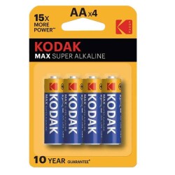 KODAK Max Super AA Kalem Pil 4'lü - Kodak