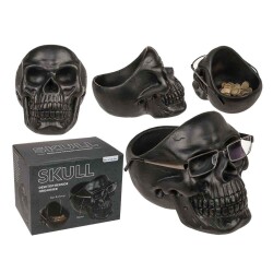 Kurukafa Masa Organizer ve Gözlük Tutucu - Skull Organiser With Glass Holder 16X20X17 Cm. - 2