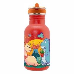 Laken Çelik Pipetli Şişe Flow Basic 0,50L Dinos Love LKBSFDL - Laken