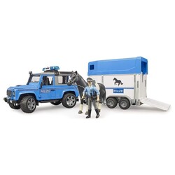 Land Rover Polis Aracı, At Nakil Römorku, Memur ve Atı - Thumbnail