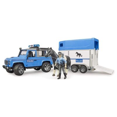 Land Rover Polis Aracı, At Nakil Römorku, Memur ve Atı - 1