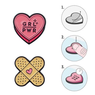 Legami Sevimli 2li Metal Çıkartma Seti Girl Power - 2