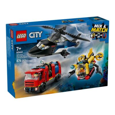 Lego City Helikopter İtfaiye Kamyonu Denizaltı 60462 - 1