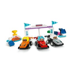 Lego Duplo Takımı Yarış Arabaları ve Sürücüler Ailece 10445 70 Parça - 4