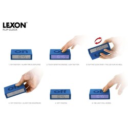 Lexon Flip Plus Alarm Saat Lila - Thumbnail