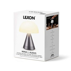 Lexon Mina L Led Lamba ve Bluetooth Hoparlör Gümüş - Thumbnail