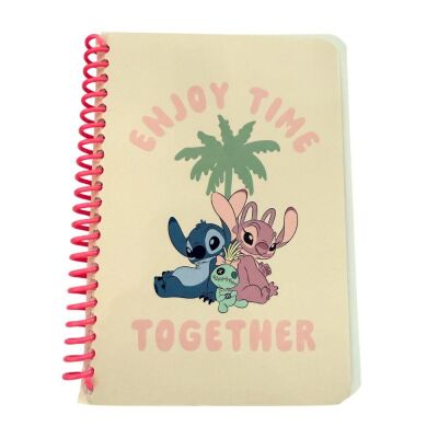 Lilo ve Stitch A6 80 Yap Çizgili Spiralli Bloknot - 2
