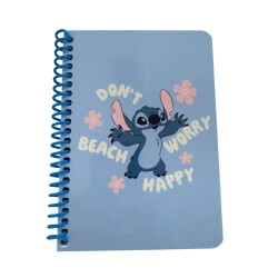 Lilo ve Stitch A6 80 Yap Çizgili Spiralli Bloknot - 3