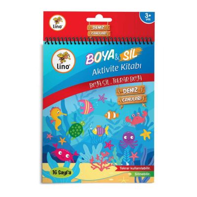 Lino Boya Sil Aktivite Boyama Kitabı Denizaltı A5 - 1