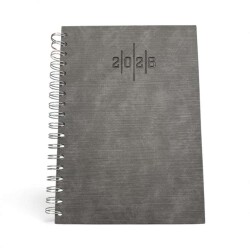 Liz 2026 Yeni Yıl Ajandası Spiralli 17x24 Thermo Deri - Liz