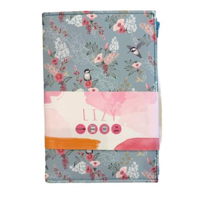 Liz Fermuarlı Suni Deri Çizgili Defter Ucello - 1