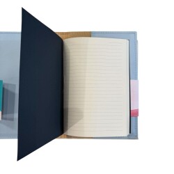 Liz Fermuarlı Suni Deri Çizgili Defter Ucello - 2