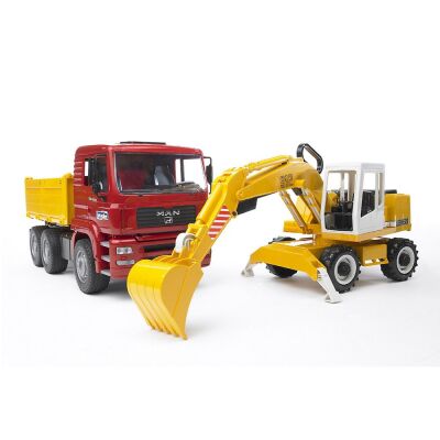 Man Damperli Kamyon ve Liebherr Ekskavatör - 2