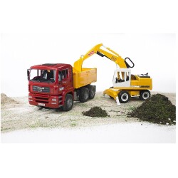 Man Damperli Kamyon ve Liebherr Ekskavatör - 3