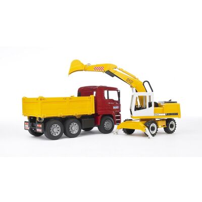 Man Damperli Kamyon ve Liebherr Ekskavatör - 1