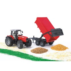 Massey Ferguson 7480 Traktör ve Römork - Bruder