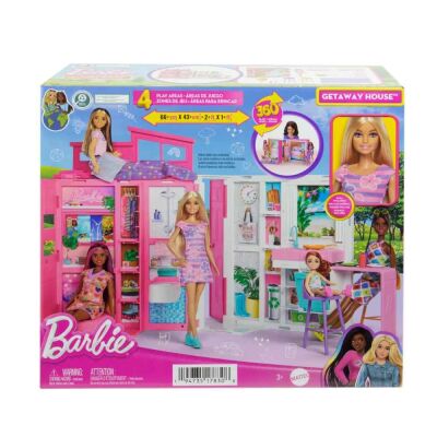 Mattel Barbie Yeni Portatif Evi 2024 Bebek HRJ77 - 1