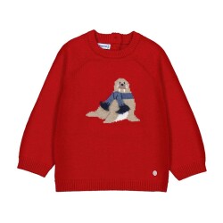 Mayoral Bebek Fok İşlemeli Triko Kazak AW2502345 Kırmızı