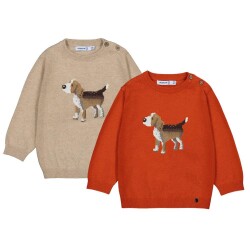 Mayoral Bebek Köpek İşlemeli Triko Kazak AW2502343 - 1