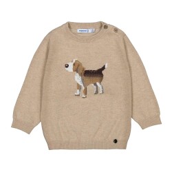 Mayoral Bebek Köpek İşlemeli Triko Kazak AW2502343 - 2