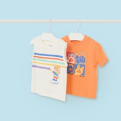 Mayoral Erkek Bebek 2'li T-shirt Set SS2401032 - Thumbnail