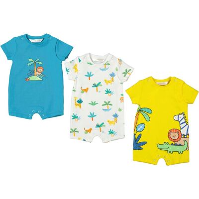 Mayoral Erkek Bebek 3'lü Kısa Paça Tulum Set SS2401795 - 1