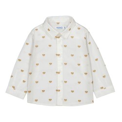 Mayoral Erkek Bebek Gömlek AW2502107 Ekru Desenli