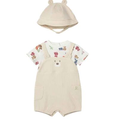 Mayoral Erkek Bebek Şapka Kısa Tulum Set SS2601608 - 2