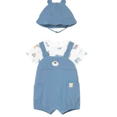Mayoral Erkek Bebek Şapka Kısa Tulum Set SS2601608 - 4