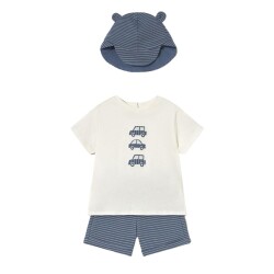 Mayoral Erkek Bebek Şapkalı Şort Takım SS2501651 - Mayoral