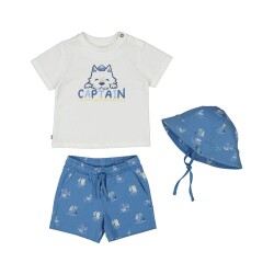 Mayoral Erkek Bebek Şapkalı Şort Takım SS2501655 - Mayoral