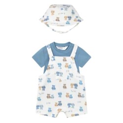 Mayoral Erkek Bebek Şapkalı Tulum Set SS2601624 - 2
