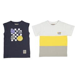 Mayoral Erkek Çocuk 2'li T-shirt Set SS2403030 - Thumbnail