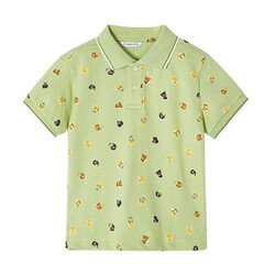 Mayoral Erkek Çocuk Desenli Polo T-shirt SS2403109 - Thumbnail
