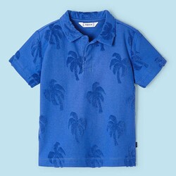Mayoral Erkek Çocuk Palmiye Desenli Polo T-shirt SS2403105 - Thumbnail