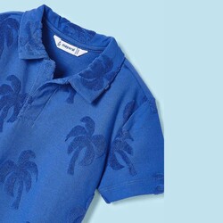 Mayoral Erkek Çocuk Palmiye Desenli Polo T-shirt SS2403105 - Thumbnail