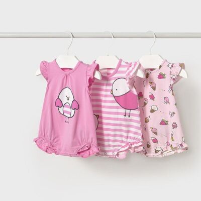 Mayoral Kız Bebek 3'lü Kısa Paça Tulum Set SS2501758 - 5