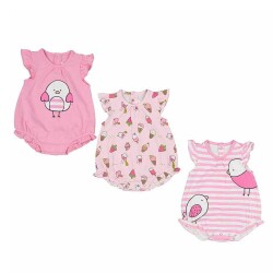 Mayoral Kız Bebek 3'lü Kısa Paça Tulum Set SS2501758 - Mayoral
