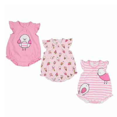 Mayoral Kız Bebek 3'lü Kısa Paça Tulum Set SS2501758 - 1