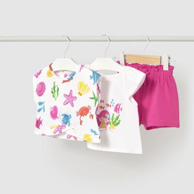 Mayoral Kız Bebek 3'lü Şort Takım SS2501232 - 1