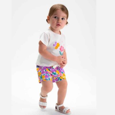 Mayoral Kız Bebek 3'lü T-shirt Şort Set SS2601206 - 3
