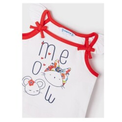 Mayoral Kız Bebek 3'lü T-Shirt Şort Takım - 4