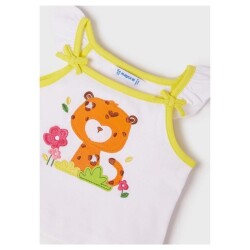 Mayoral Kız Bebek 3'lü T-Shirt Şort Takım - 7