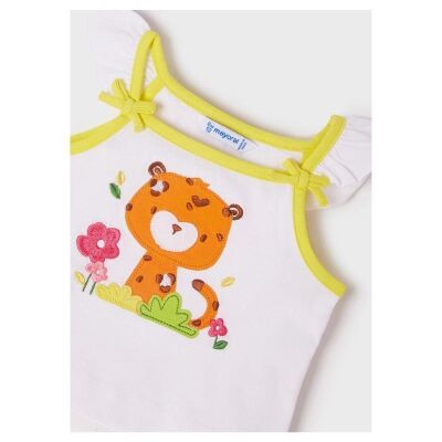 Mayoral Kız Bebek 3'lü T-Shirt Şort Takım - 7