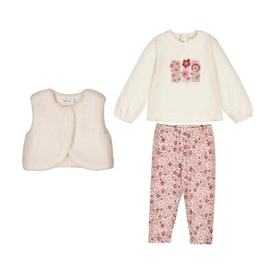 Mayoral Kız Bebek 3'lü Yelek Tayt Takım AW2502739 - 1