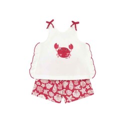 Mayoral Kız Bebek Askılı T-shirt Şort Takım SS2601210 - Mayoral