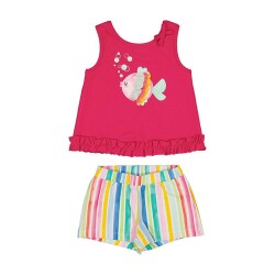 Mayoral Kız Bebek T-Shirt Şort Takım 1277 - 2