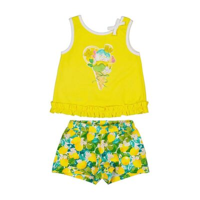Mayoral Kız Bebek T-Shirt Şort Takım 1277 - 1