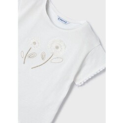 Mayoral Kız Çocuk Çiçek Nakışlı T-shirt SS2403083 - 3